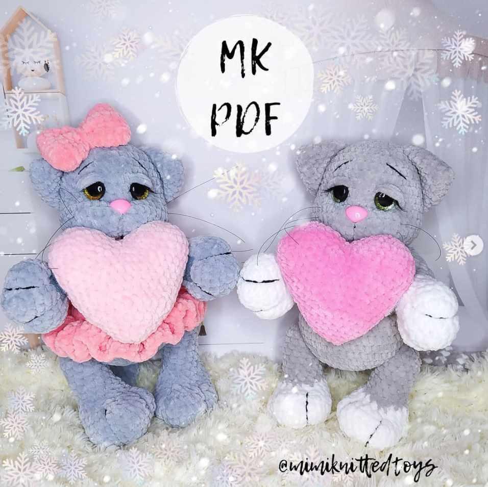 Котяка-влюбляка (mimiknittedtoys)