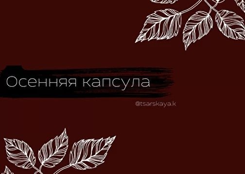 Осенняя капсула (Екатерина Царская)